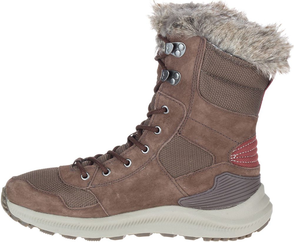 Merrell Støvler Dame - Ontario Tall Polar Waterproof - Brune - VGF497328